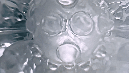 GIF showcases the texture of the Tenga Flip Zero with a camera that starts fully inserted and slowly pulls out, showing all of the different textures as they slide around the camera. | Kinkly Shop