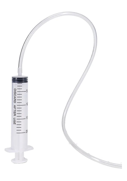 Close up of the syringe that's included with the The Realistic Cock Squirting | Kinkly Shop