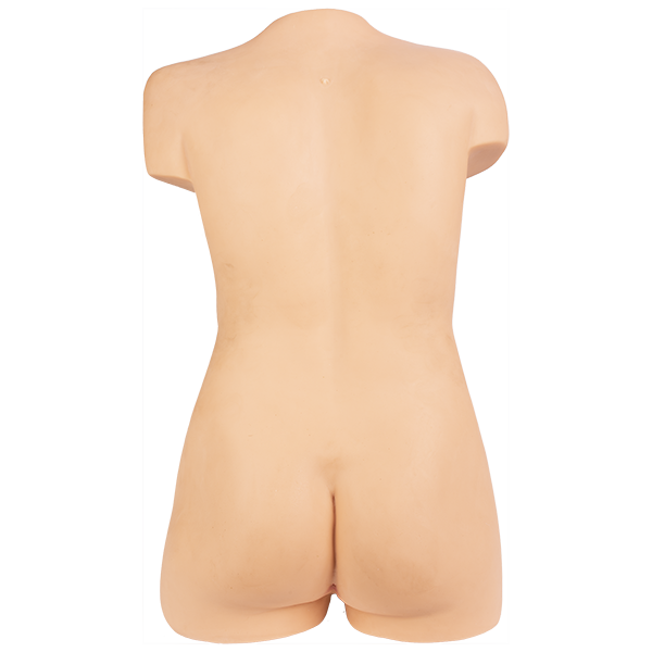 Backside of the Signature Dolls TransGirl - Lena Moon with rounded, firm butt cheeks and a smooth back | Kinkly Shop