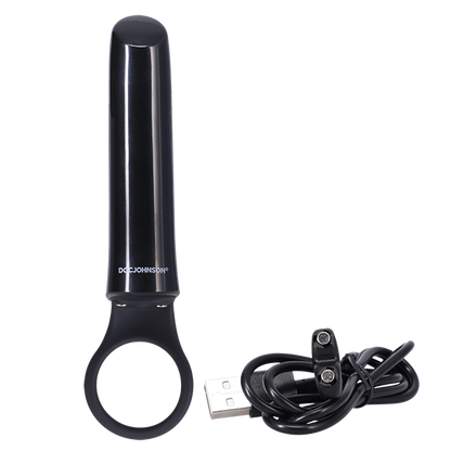 The included rechargeable vibrating bullet toy that can be slid inside of the Signature Dolls TransGirl - Lena Moon to add extra vibrations | Kinkly Shop