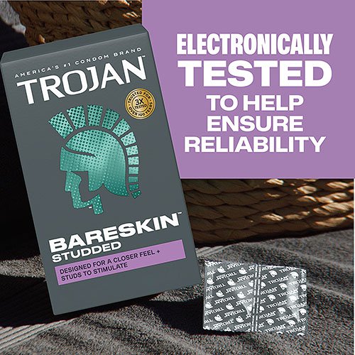 Trojan Bareskin Studded