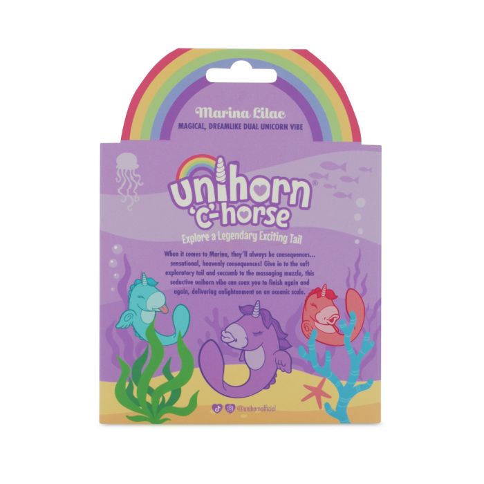 Backside of the packaging of the Unihorn C Horse | Kinkly Shop