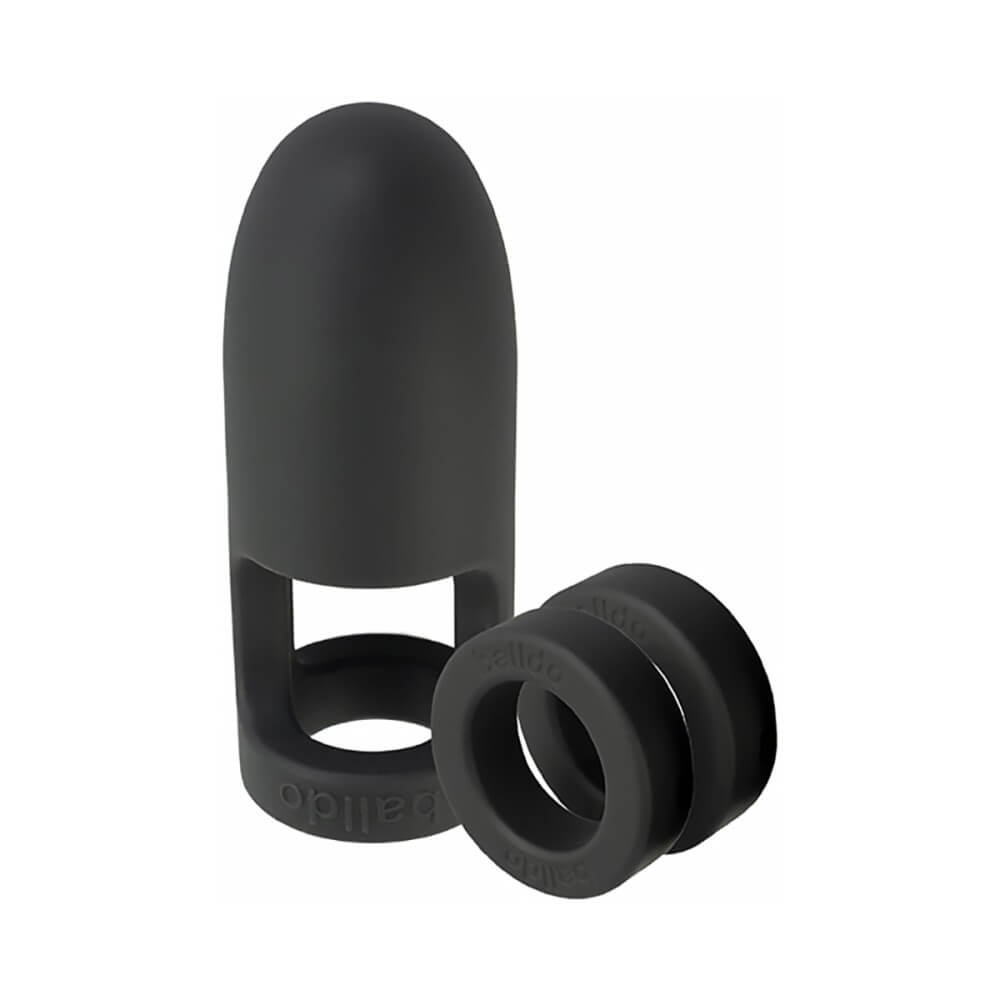 The ViBalldo with two spacer rings shown up against a plain white background | Kinkly Shop