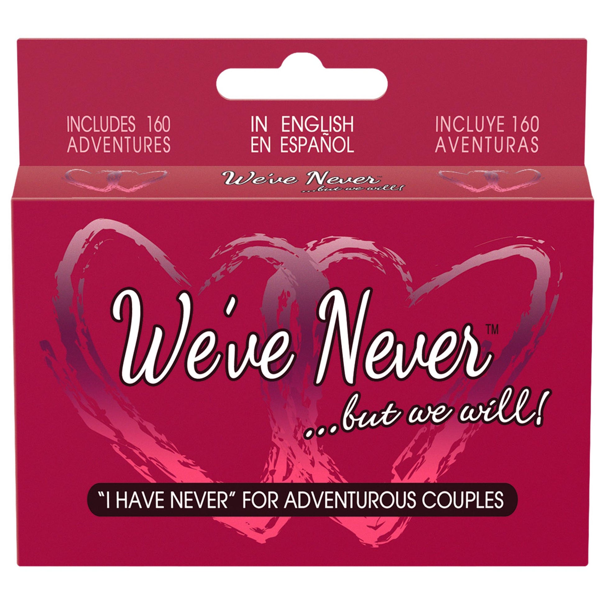 The box for the "We've Never...But We Will" Board Game | Kinkly