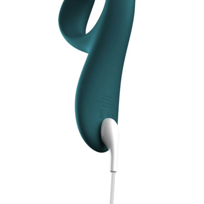 Close-up of where the magnetic charger attaches to the base of the Nova 2, charging the vibrator. | Kinkly Shop