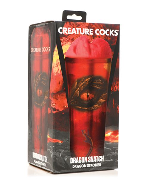 Packaging for the Creature Cocks Dragon Snatch stroker. | Kinkly Shop