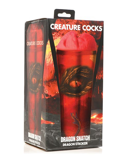 Packaging for the Creature Cocks Dragon Snatch stroker. | Kinkly Shop