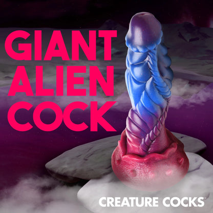 The Creature Cocks Intruder shown in the clouds with the words "Giant alien cock" | Kinkly Shop