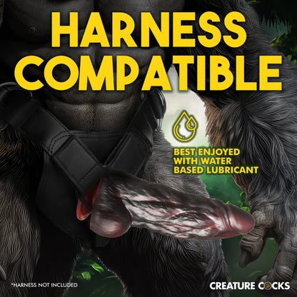 The Creature Cocks King Kong is harness compatible and best enjoyed with water based lubricant. | Kinkly Shop