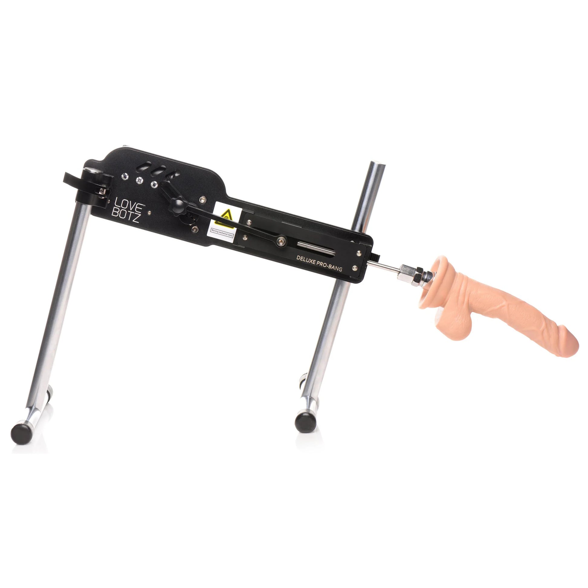 The Deluxe Pro-Bang with Remote Control pointed downwards at a 45-degree angle, showcasing its flexibility. | Kinkly Shop
