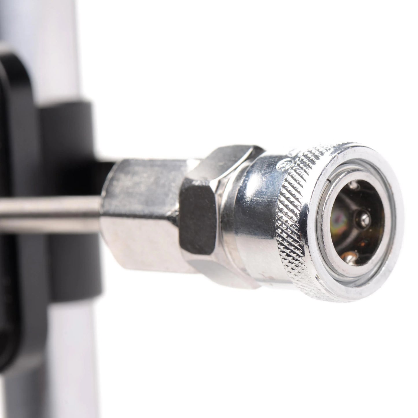 Close-up on the pin-style, dildo attachment port for the Deluxe Pro-Bang with Remote Control | Kinkly Shop