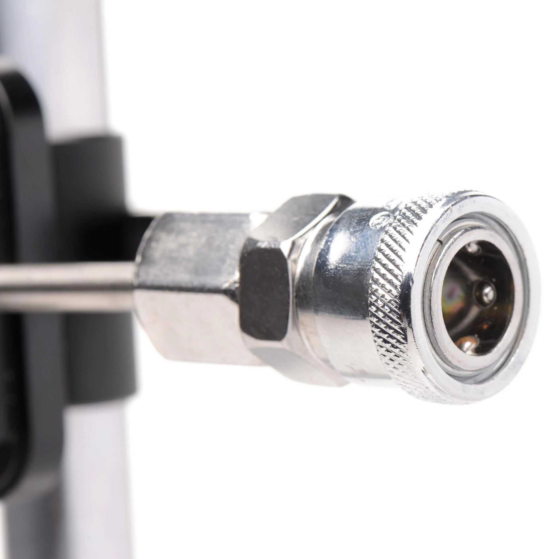 Close-up on the pin-style, dildo attachment port for the Deluxe Pro-Bang with Remote Control | Kinkly Shop
