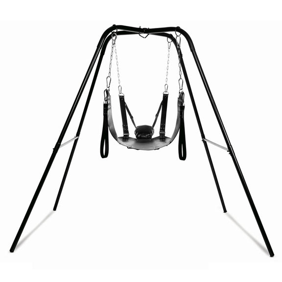 The Extreme Sling with Sling Stand in front of a plain white background | Kinkly Shop