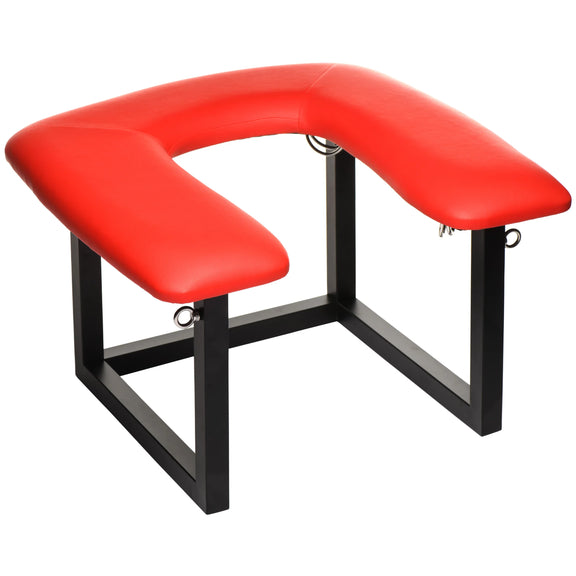 The Master Series Face Rider Queening Chair shown with the bottom head sling removed. | Kinkly Shop