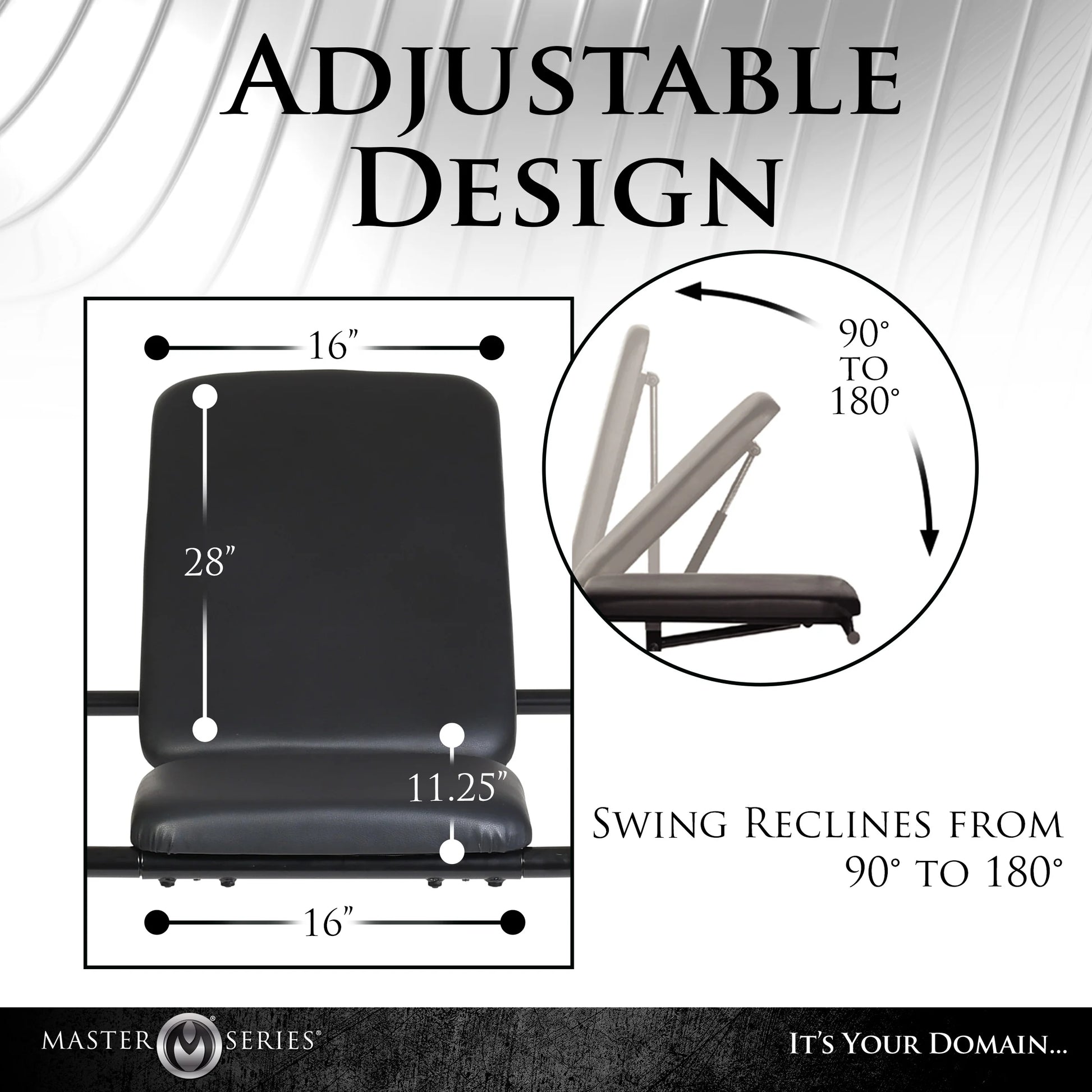The seat that is suspended has an adjustable design and can recline from 90 degrees to 180 degrees. All measurements are included within the text product description. | Kinkly Shop