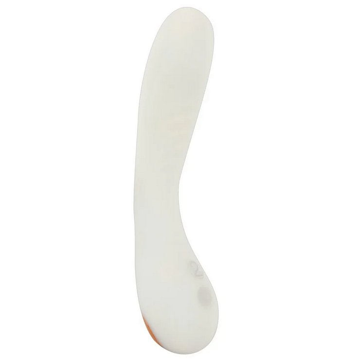 The You2Toys Glow-in-the-Dark G-Spot in front of a plain white background. There's a single button at the base of the vibrator. | Kinkly Shop