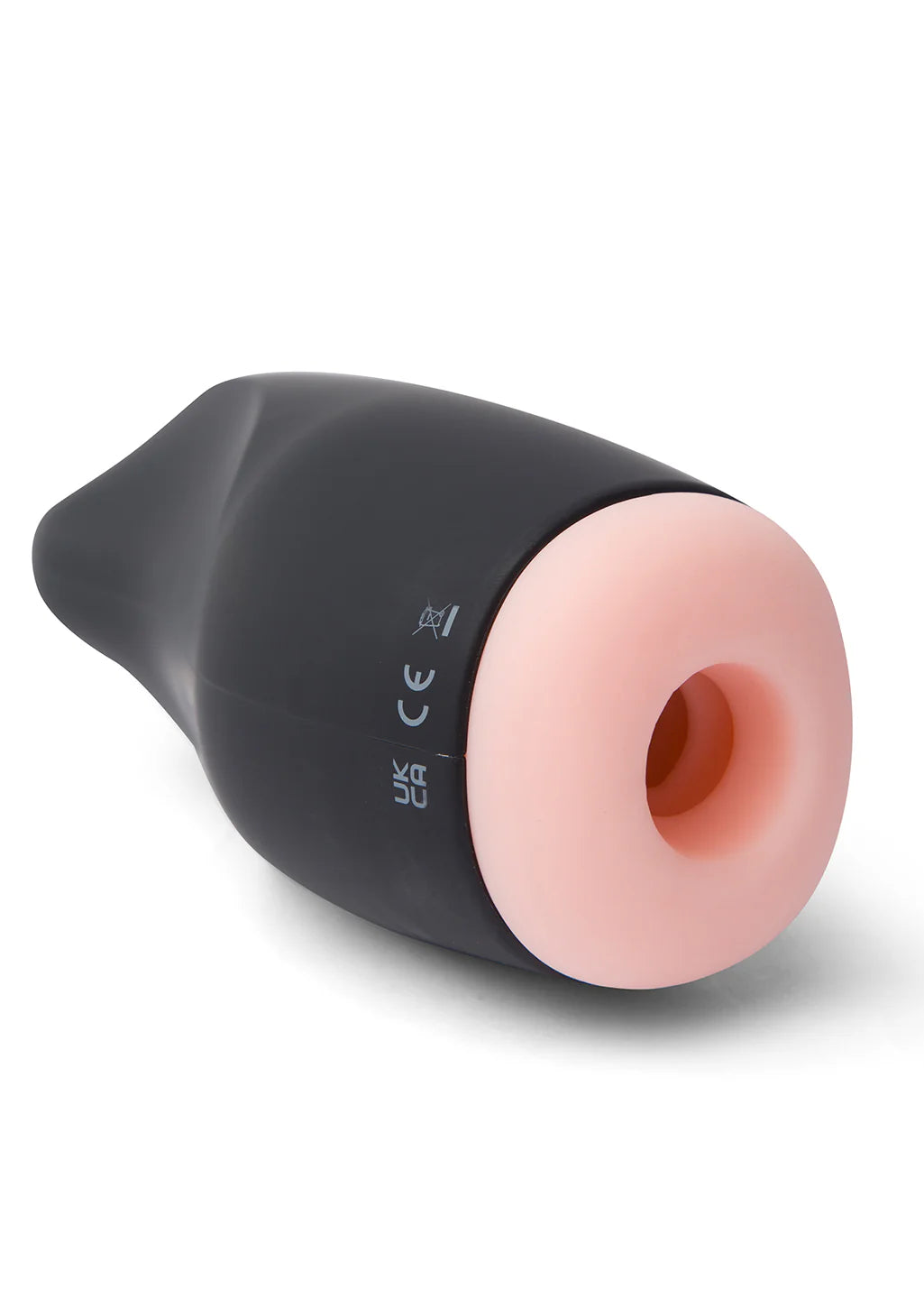 Close-up of the ZOLO Supersucker. The opening of the stroker is a plain, open hole. | Kinkly Shop