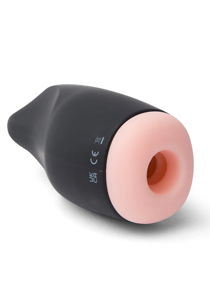 Close-up of the ZOLO Supersucker. The opening of the stroker is a plain, open hole. | Kinkly Shop