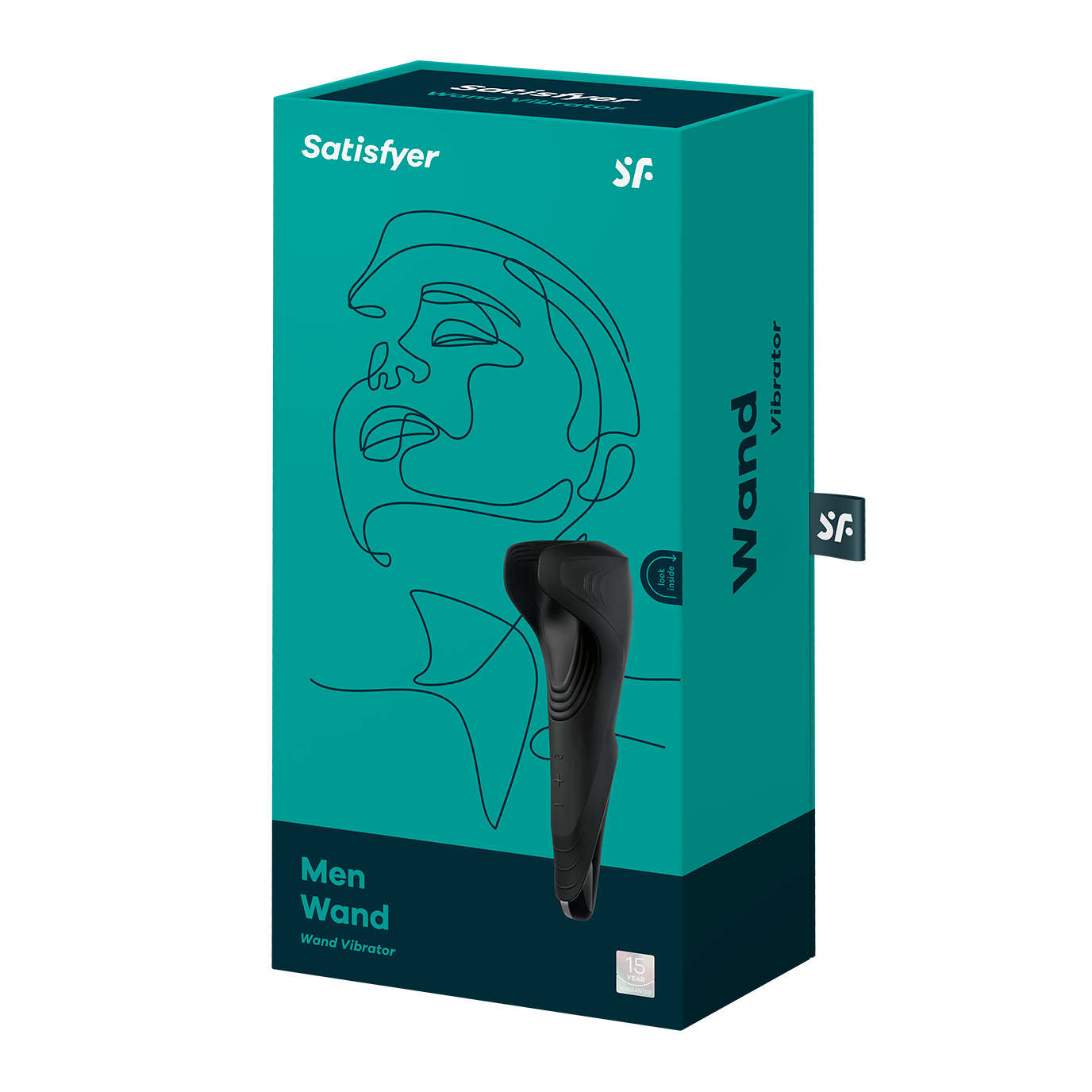 Packaging for the Satisfyer Men Wand. | Kinkly Shop