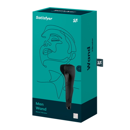 Packaging for the Satisfyer Men Wand. | Kinkly Shop