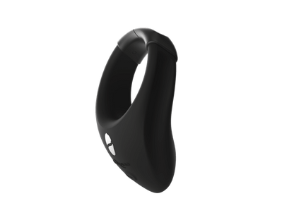 A side angle of the We-Vibe Bond. This shows how thick the vibrator portion is as well as the soft, rounded designs of the ring for more pleasurable wear. | Kinkly Shop