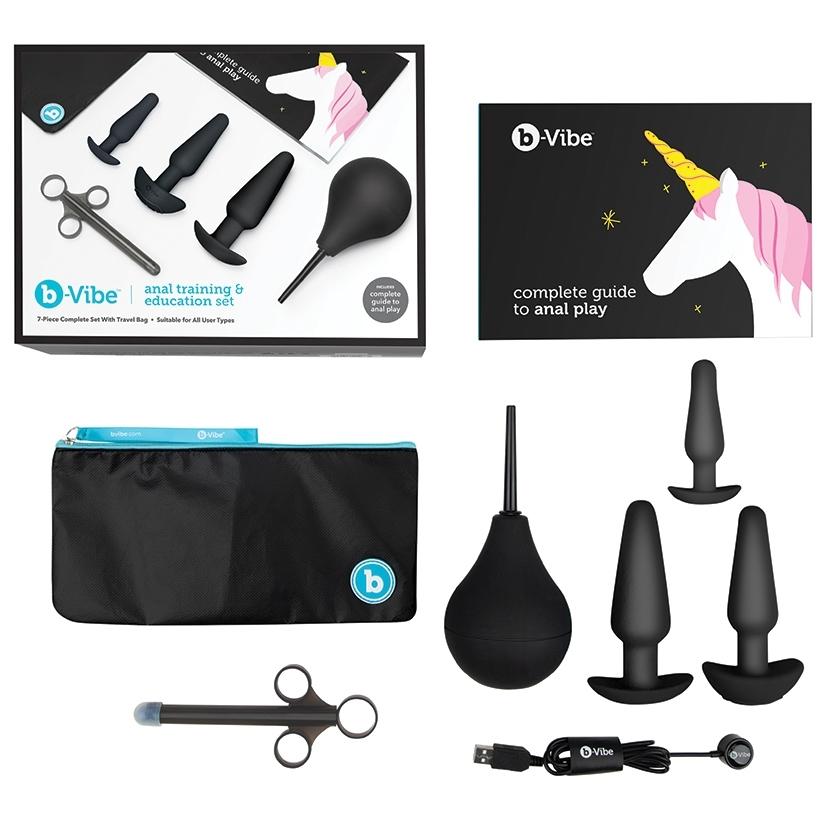 B-Vibe Anal Training Kit: 3 Butt Plugs + Guide & Accessories Kinkly Shop B-Vibe Anal Training Kit: 3 Butt Plugs + Guide & Accessories Kinkly Shop