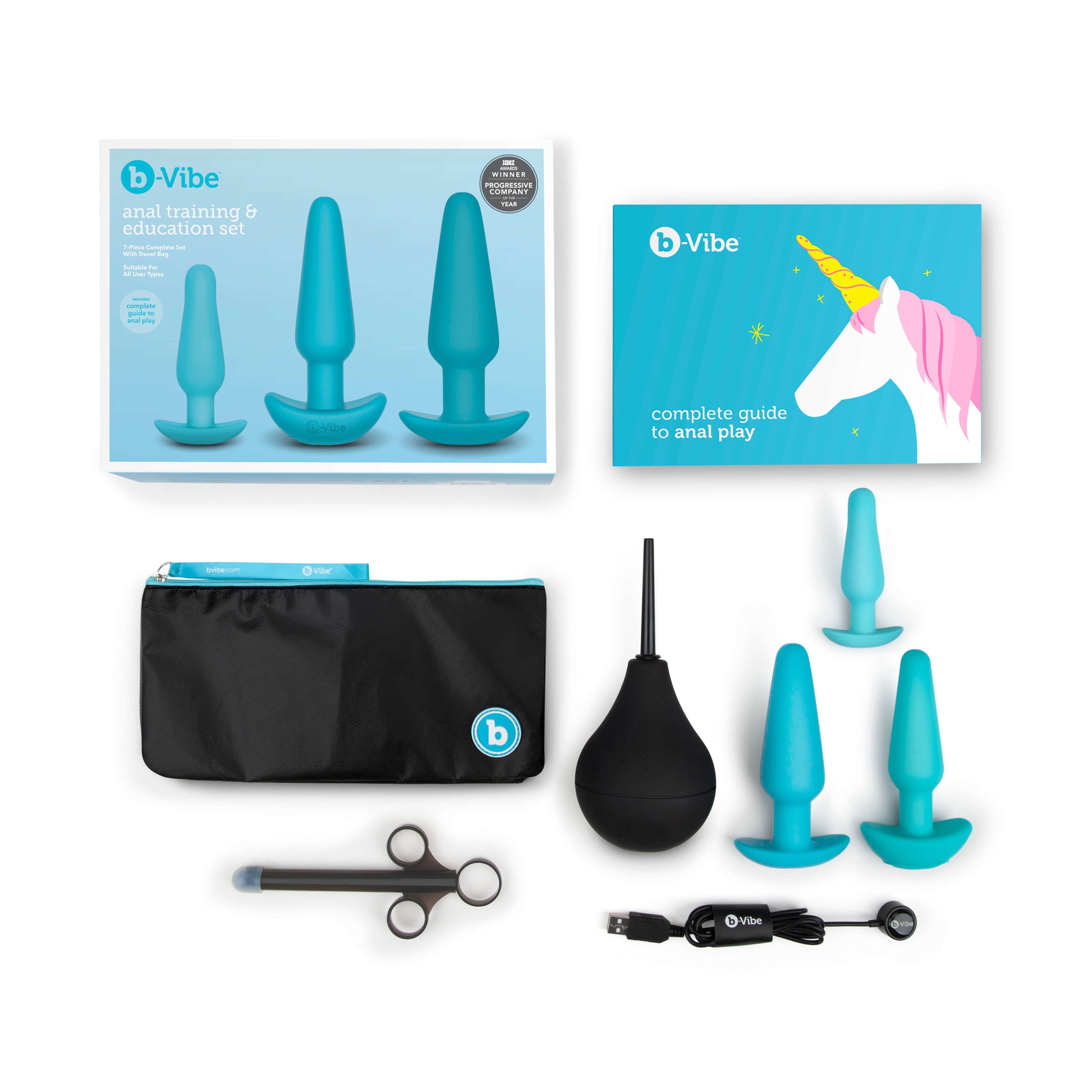 B-Vibe Anal Training Kit: 3 Butt Plugs + Guide & Accessories Kinkly Shop B-Vibe Anal Training Kit: 3 Butt Plugs + Guide & Accessories Kinkly Shop