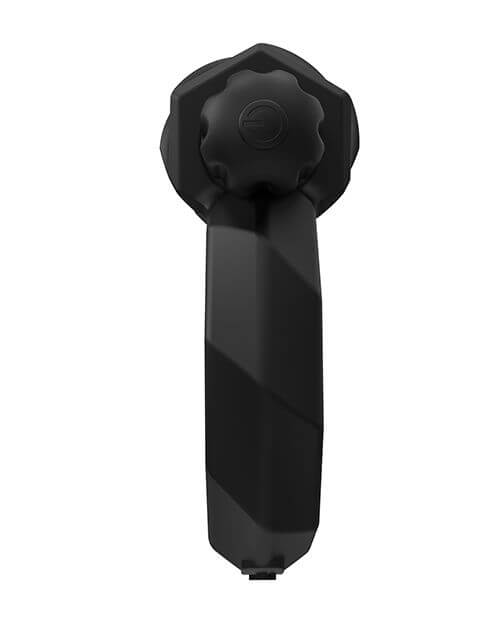 A side view of the Bathmate Maximus cock ring. This angle showcases the single button on the bullet vibrator. | Kinkly Shop