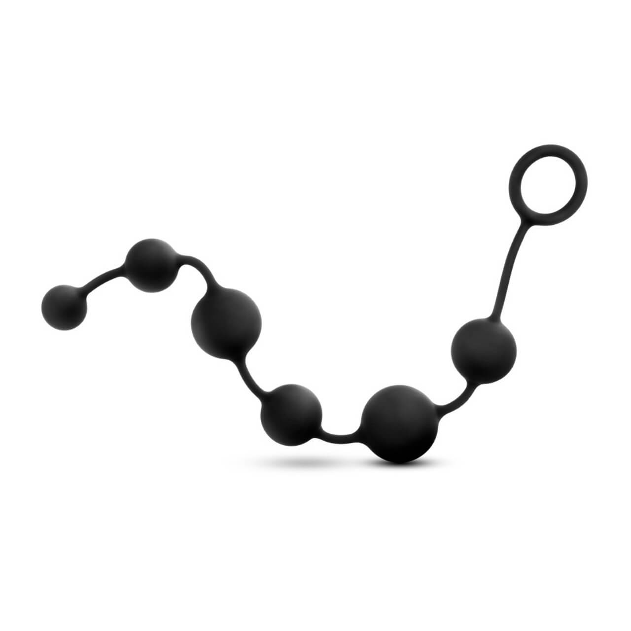 Blush Anal Adventures Large Anal Beads up against a white background. | Kinkly Shop