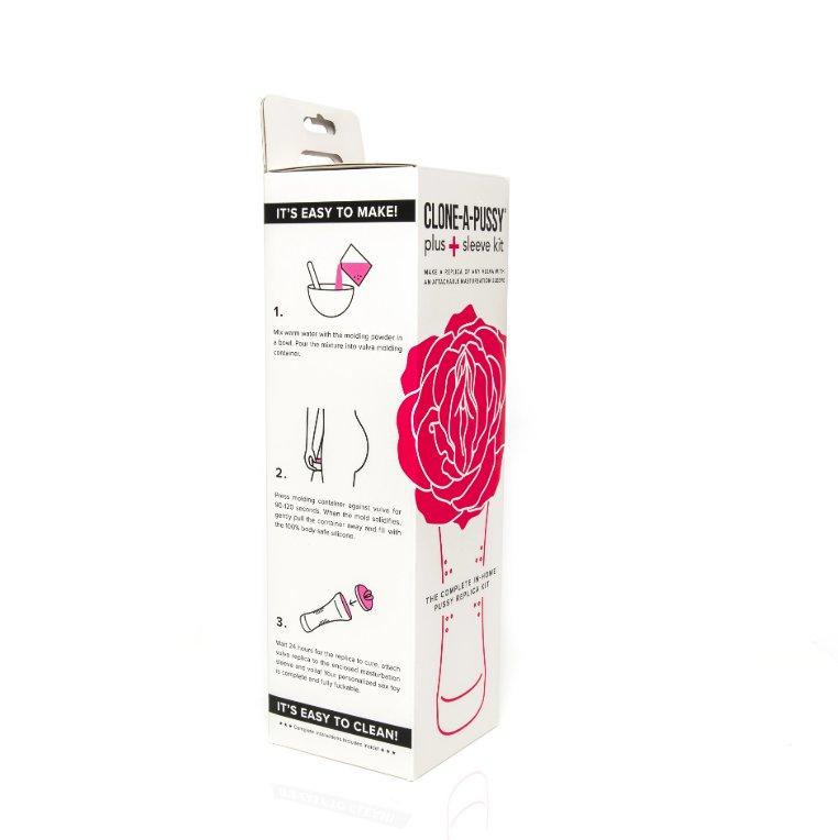 Packaging for the Clone-A-Pussy Plus+ Sleeve Kit. | Kinkly Shop