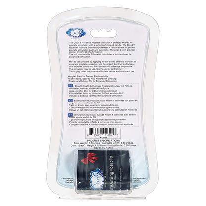Backside of the packaging for the Cloud 9 Flexible Neck Prostate Stimulator | Kinkly Shop
