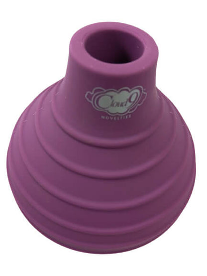 Close-up of the bulb of the Cloud 9 Non-Backflow Enema Bulb. The image clearly shows the obvious texturing on the bulb for easier handling. | Kinkly Shop