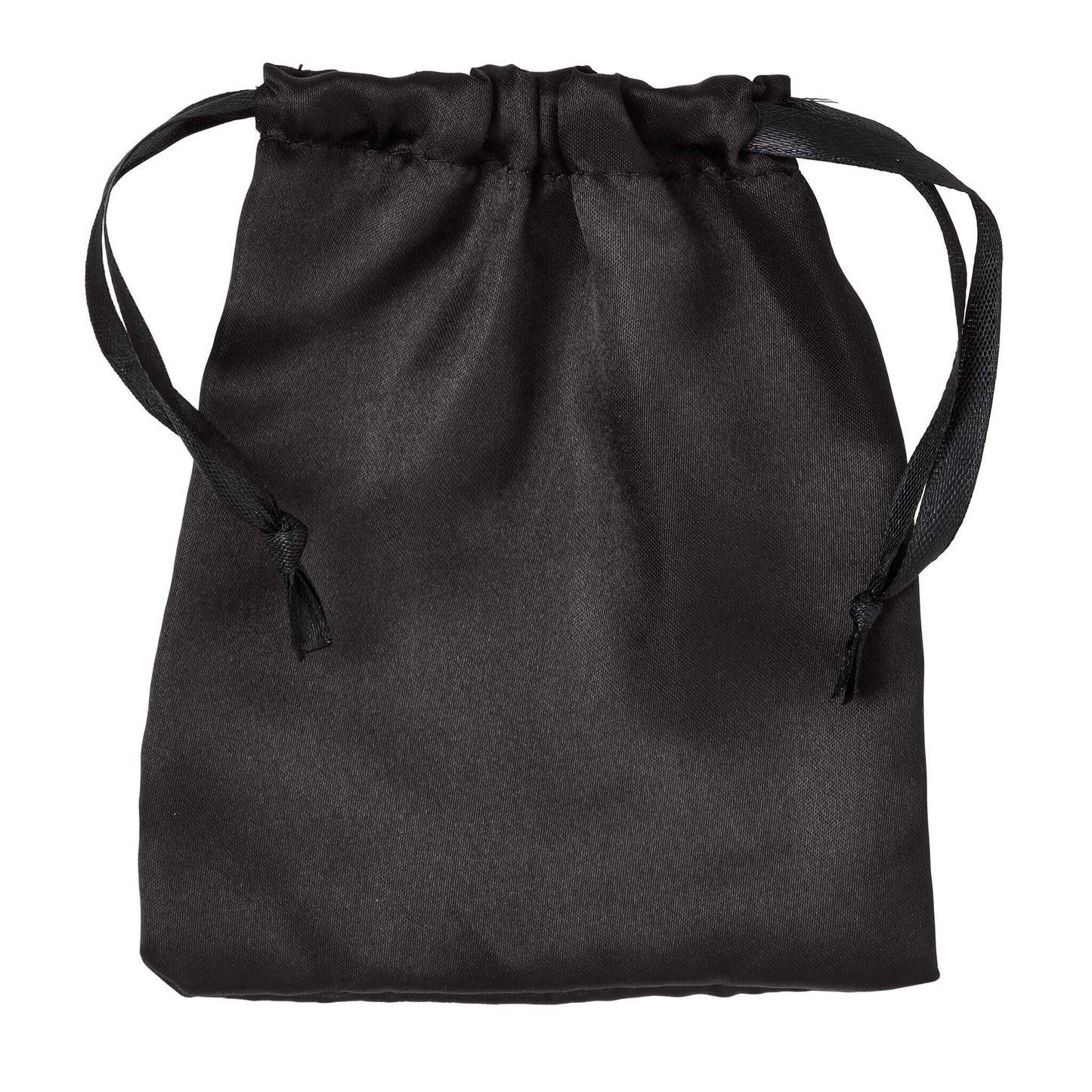 Drawstring black bag that comes with the Cloud 9 Rose Suction Stimulator to store the Rose vibrator and its accessories. | Kinkly Shop