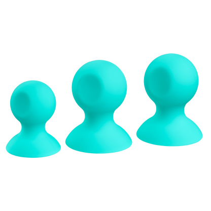 Teal set of the Cloud 9 Nipple Sucker and Clit Sucker Set | Kinkly Shop
