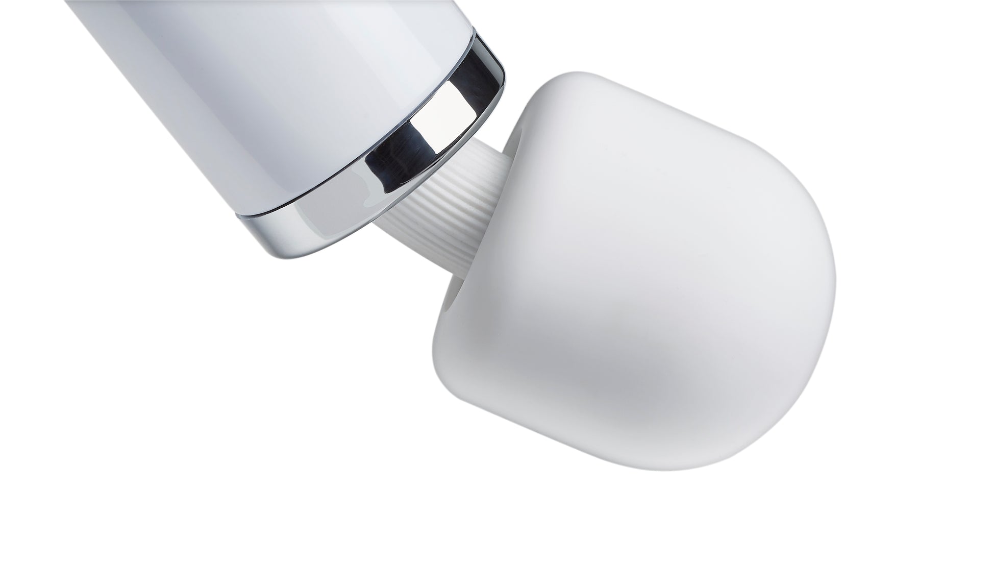 The Cloud 9 Wand Kit is bent against an all-white background to show the natural bend that the wand massager head can achieve | Kinkly Shop