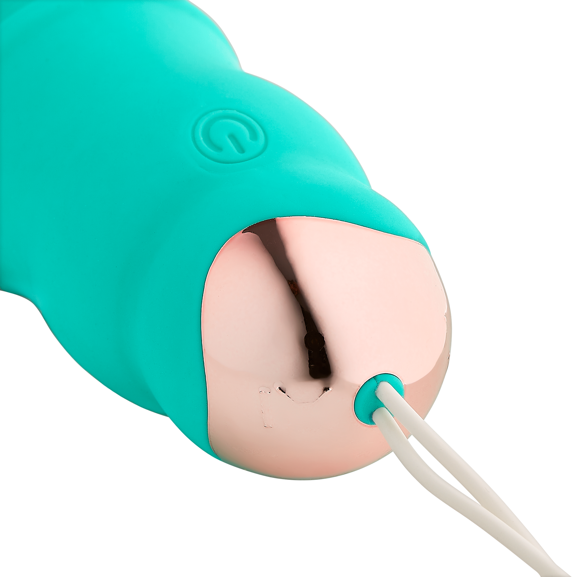 Showing the contrasting metal base with retrieval cord of the Cloud 9 Wireless Remote Control Eggs | Kinkly Shop