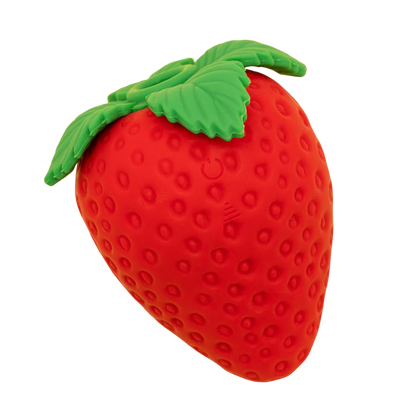 Emojibator Strawberry Air Suction Vibrator - 8 Modes, Waterproof & Cute Kinkly Shop Emojibator Strawberry Air Suction Vibrator - 8 Modes, Waterproof & Cute Kinkly Shop