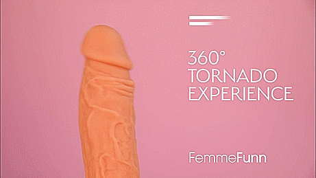 GIF showing the head of the FemmeFunn Vortex Wireless Turbo Baller swirling in circles | Kinkly Shop
