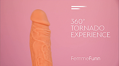 GIF showing the head of the FemmeFunn Vortex Wireless Turbo Baller swirling in circles | Kinkly Shop