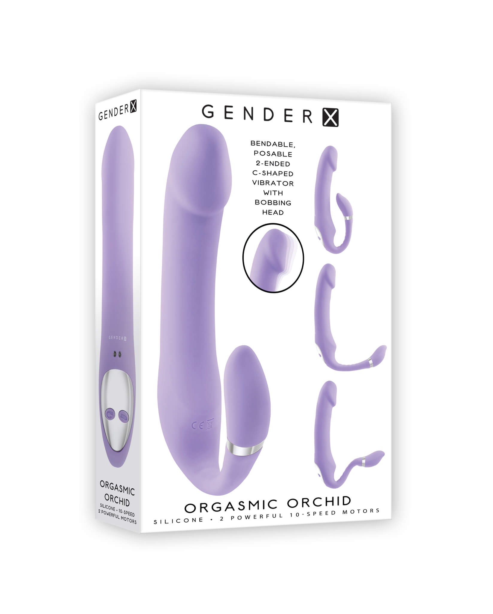 Orgasmic Orchid Dual-Ended Vibrator with Bobbing G-Spot Tip Kinkly Shop Orgasmic Orchid Dual-Ended Vibrator with Bobbing G-Spot Tip Kinkly Shop