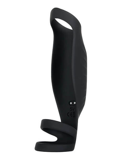 Side view of the Gender X Rocketeer. This showcases the thinner diameter near the top and bottom of the Rocketeer with a thicker diameter near the vibrator area. | Kinkly Shop