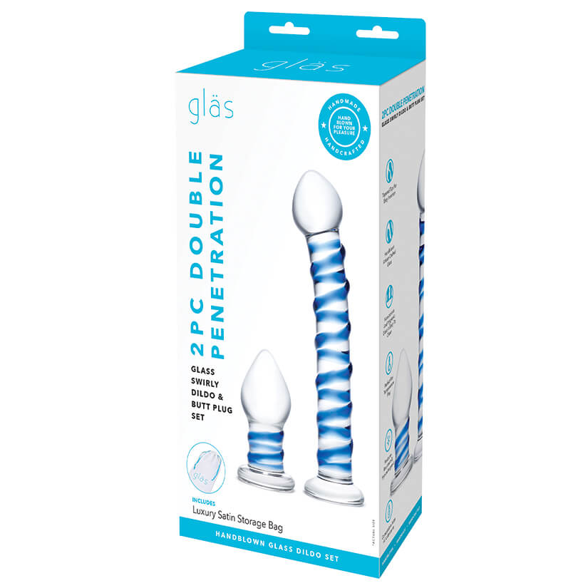Packaging for the 2-piece Glas Double Penetration Kit | Kinkly Shop