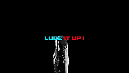 GIF shows how the VeDO Hummer 2.0 works. It shows a faux penis being lubed up with the text "Lube It Up!" being shown. It then shows the hands free male sex toy sleeve being placed on top of the lubed faux penis to provide its pleasure. | Kinkly Shop