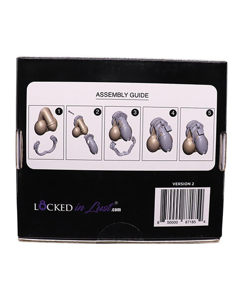 Backside of the packaging for the Locked in Lust Vice Mini V2 | Kinkly Shop