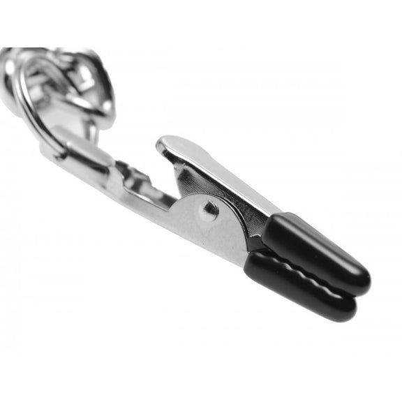 Master Series Chained Collar with Nipple to Genital Clamps | Kinkly Shop