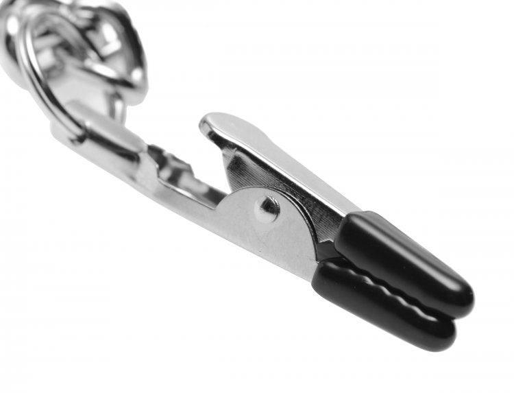 Master Series Chained Collar with Nipple to Genital Clamps | Kinkly Shop