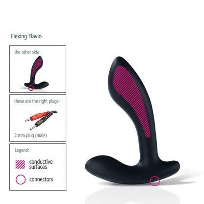 Flexing Flavio - E-Stim Silicone Prostate Toy for Custom Play Kinkly Shop Flexing Flavio - E-Stim Silicone Prostate Toy for Custom Play Kinkly Shop