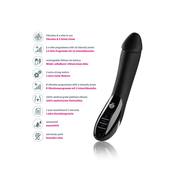 Mystim Tickling Truman eStim Vibrator Black Edition - Kinkly Shop