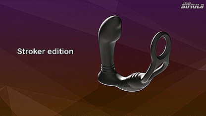GIF of the Nexus Simul8 - Stroker Edition. The GIF shows the Nexus Simul8 - Stroker Edition slowly rotating to show off different sides and angles of the prostate massager. | Kinkly Shop