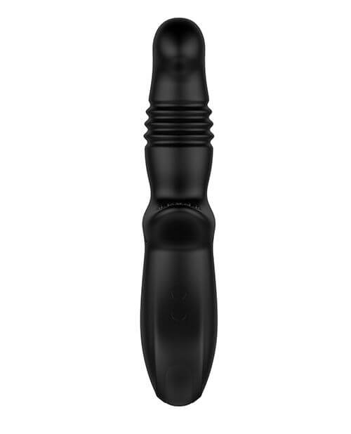 Front view of the Nexus Thrust. The ridging on the insertable shaft is very visible from this angle. | Kinkly Shop